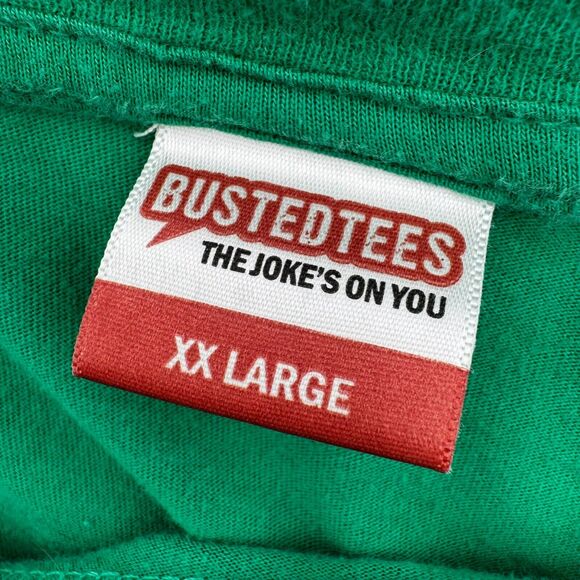 BUSTEDTEES Men's XXL Green Save the Direwolves Game of Thrones Wolf Tee T-shirt - Picture 4 of 7